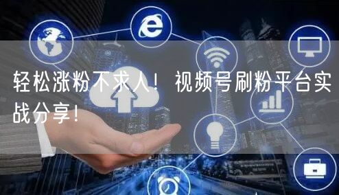 轻松涨粉不求人！视频号刷粉平台实战分享！