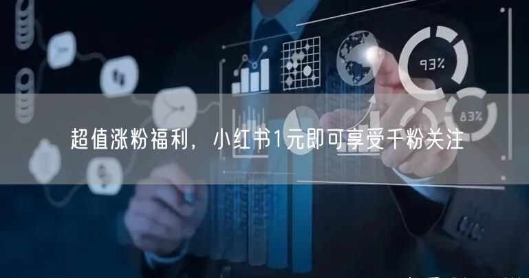 超值涨粉福利，小红书1元即可享受千粉关注