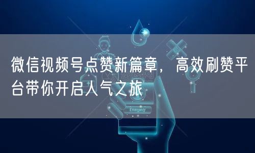 微信视频号点赞新篇章，高效刷赞平台带你开启人气之旅