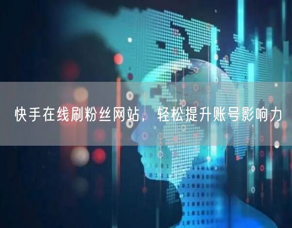 快手在线刷粉丝网站，轻松提升账号影响力