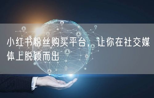 小红书粉丝购买平台，让你在社交媒体上脱颖而出