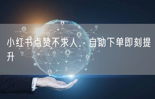 小红书点赞不求人，自助下单即刻提升
